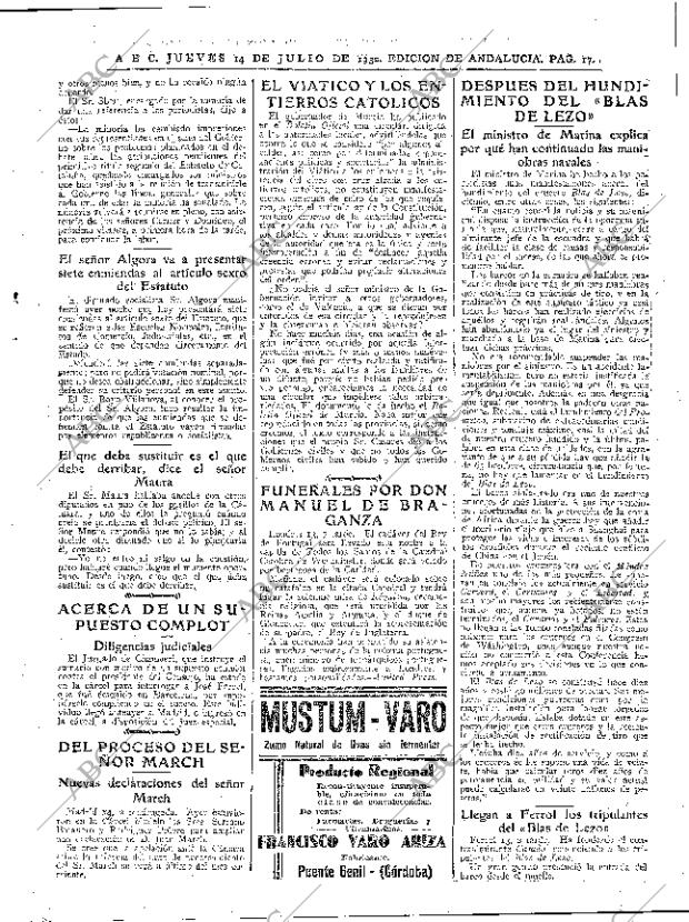 ABC SEVILLA 14-07-1932 página 17