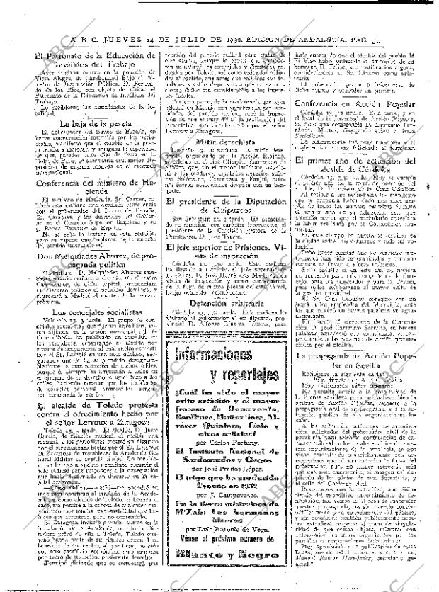ABC SEVILLA 14-07-1932 página 20
