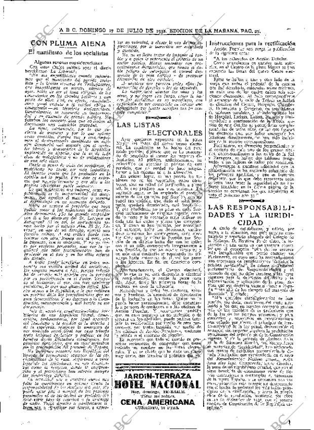 ABC MADRID 17-07-1932 página 27