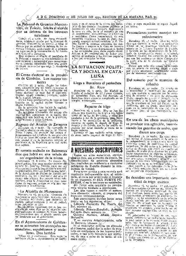 ABC MADRID 17-07-1932 página 31