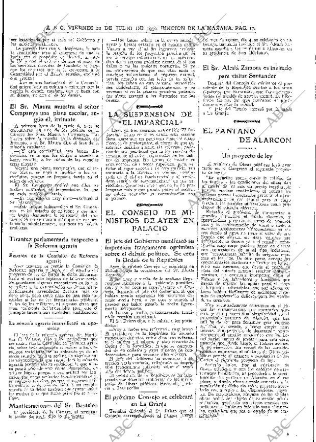 ABC MADRID 22-07-1932 página 17