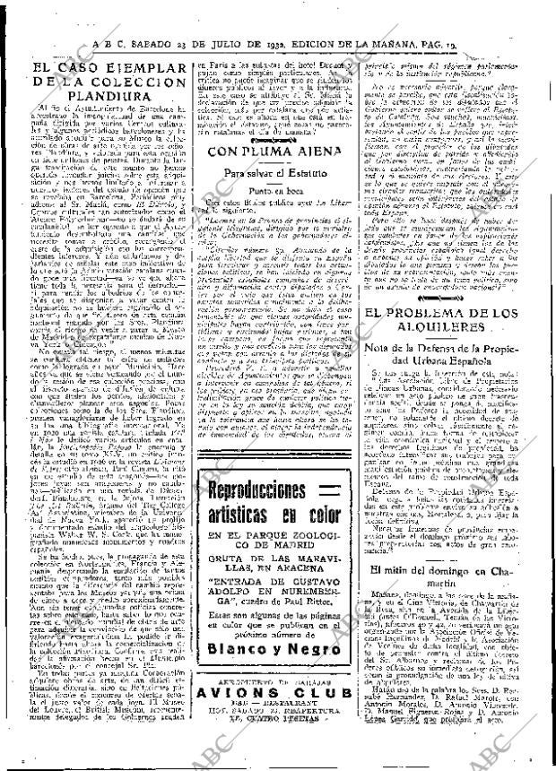 ABC MADRID 23-07-1932 página 19