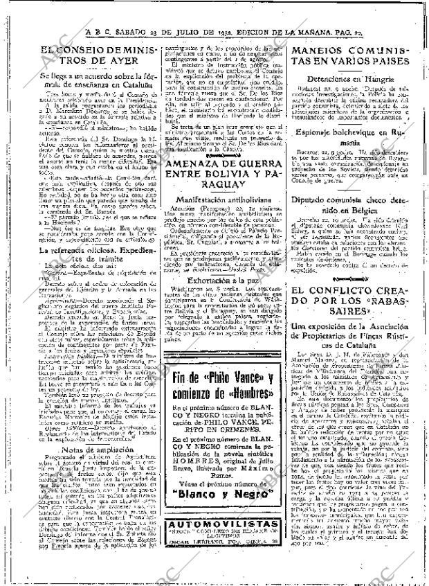 ABC MADRID 23-07-1932 página 20