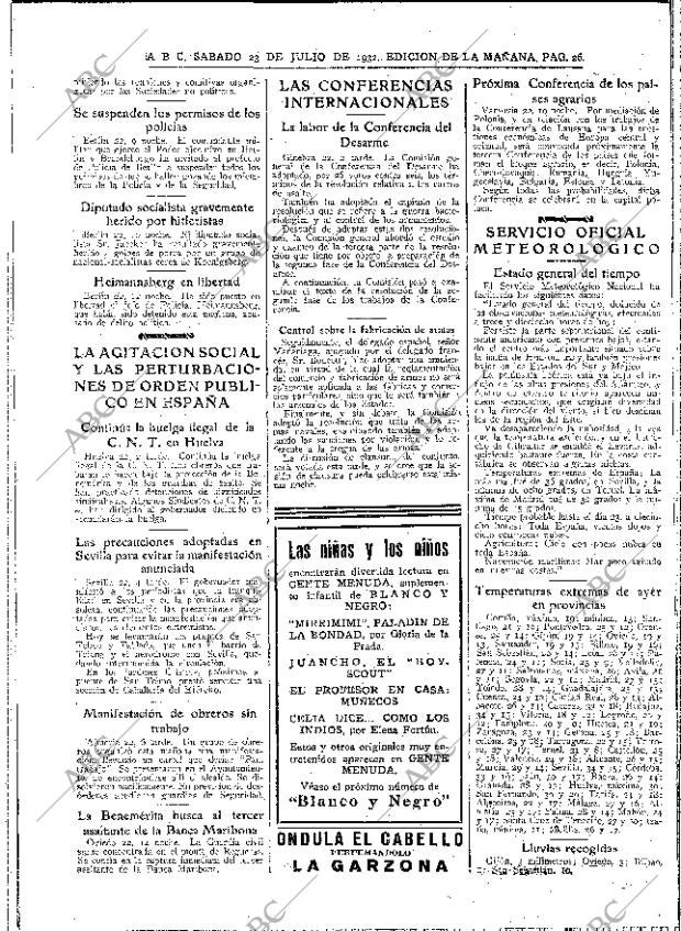 ABC MADRID 23-07-1932 página 26
