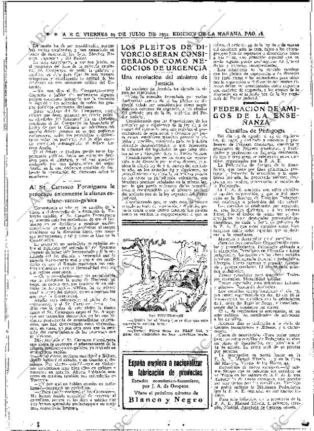 ABC MADRID 29-07-1932 página 16
