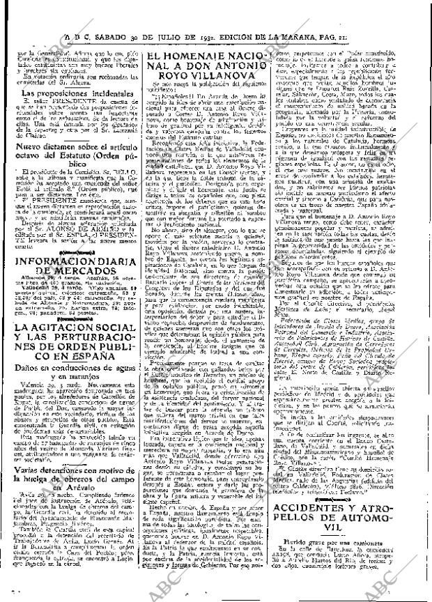 ABC MADRID 30-07-1932 página 21