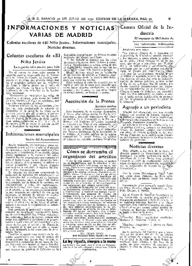 ABC MADRID 30-07-1932 página 31