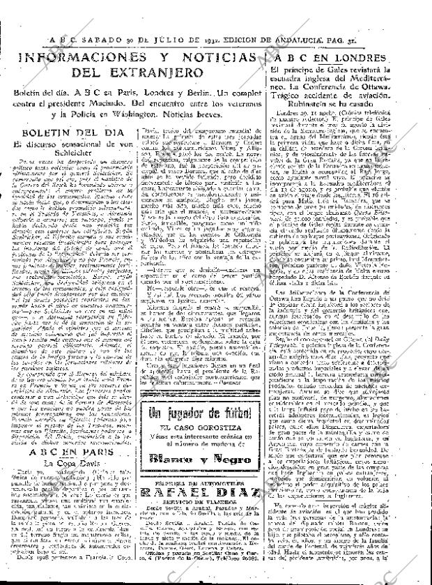 ABC SEVILLA 30-07-1932 página 31