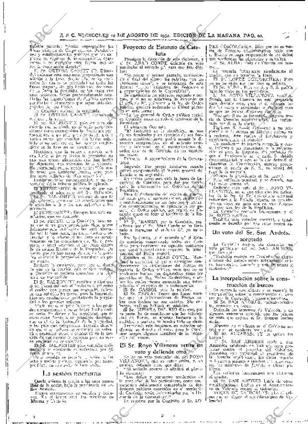 ABC MADRID 10-08-1932 página 20