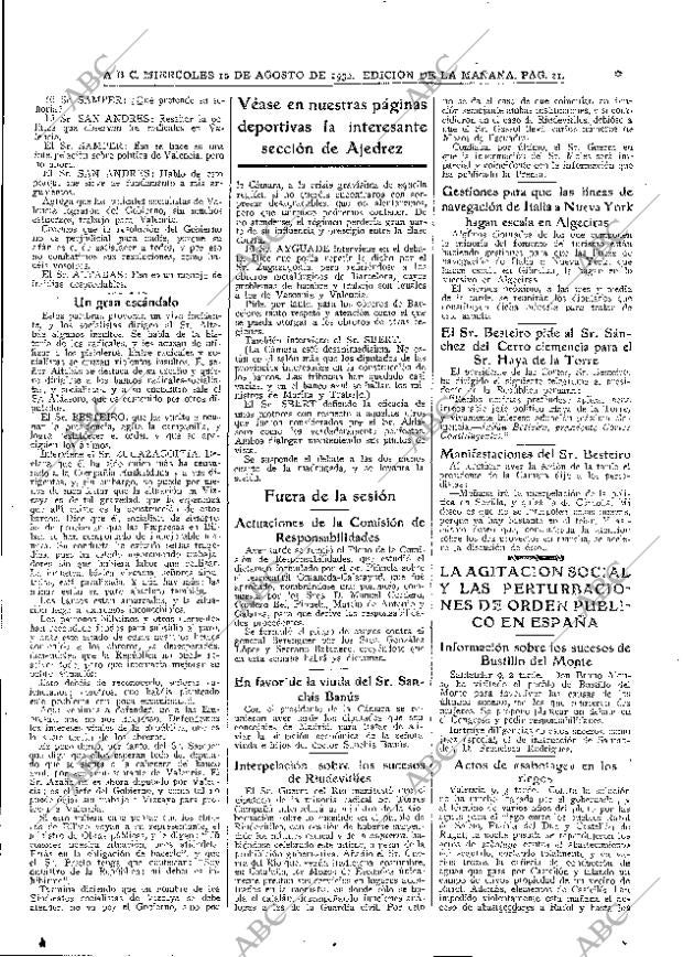 ABC MADRID 10-08-1932 página 21
