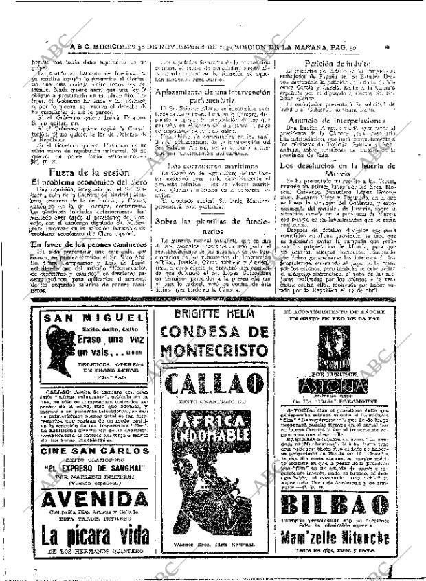 ABC MADRID 30-11-1932 página 50