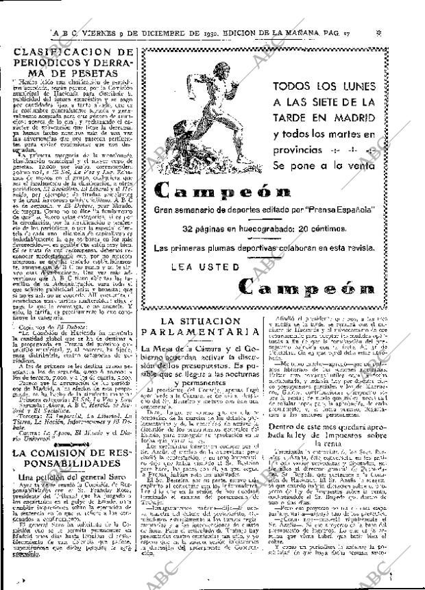 ABC MADRID 09-12-1932 página 17