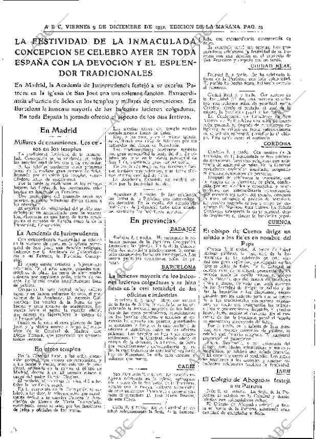 ABC MADRID 09-12-1932 página 19