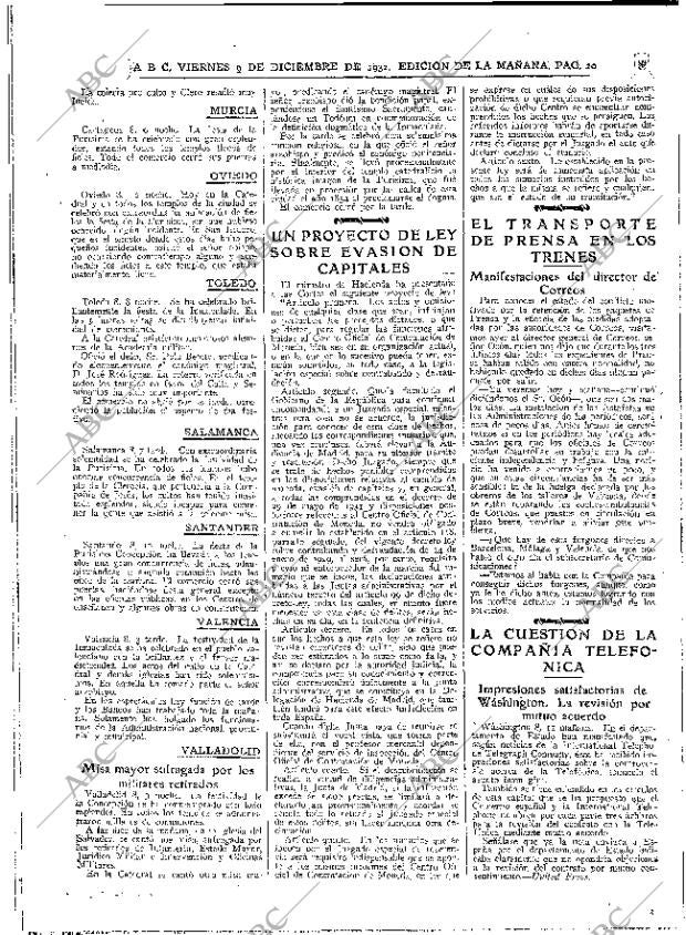 ABC MADRID 09-12-1932 página 20