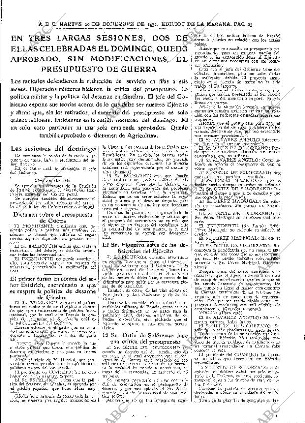 ABC MADRID 20-12-1932 página 23