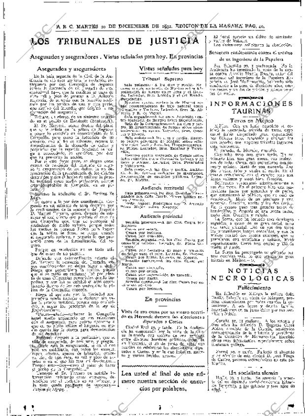 ABC MADRID 20-12-1932 página 40