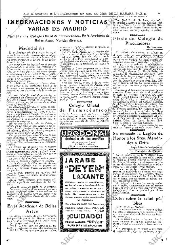 ABC MADRID 20-12-1932 página 41