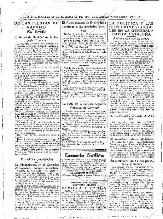 ABC SEVILLA 27-12-1932 página 28
