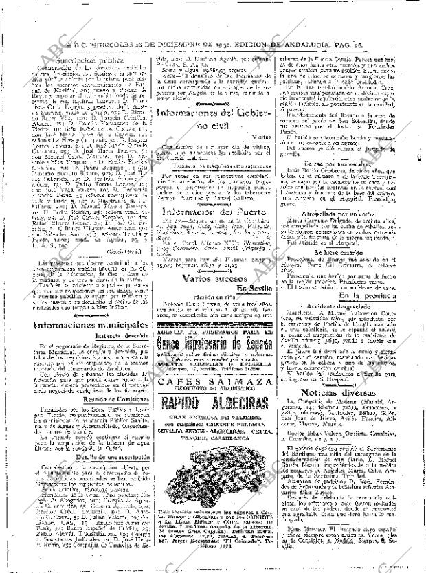 ABC SEVILLA 28-12-1932 página 26