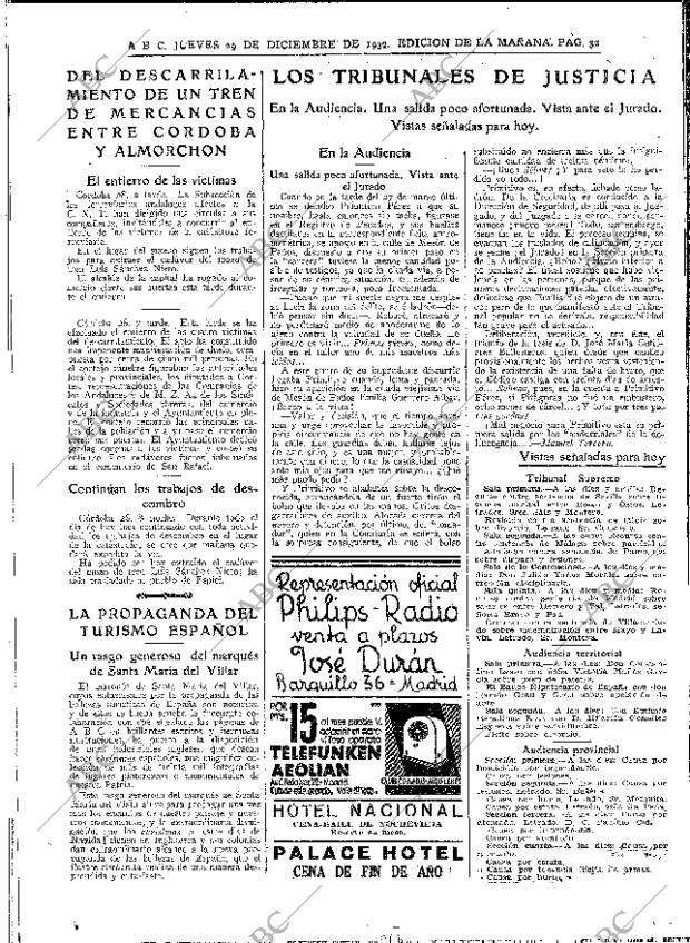 ABC MADRID 29-12-1932 página 32