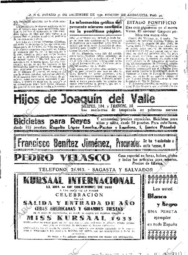 ABC SEVILLA 31-12-1932 página 30