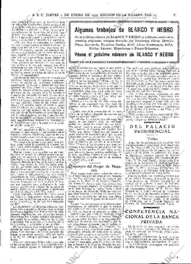 ABC MADRID 05-01-1933 página 25