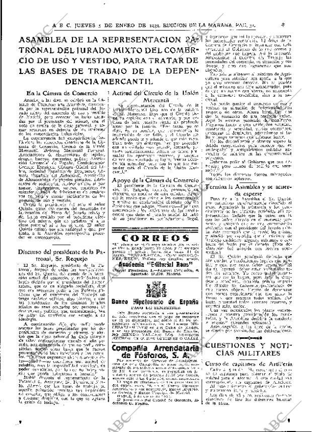 ABC MADRID 05-01-1933 página 31