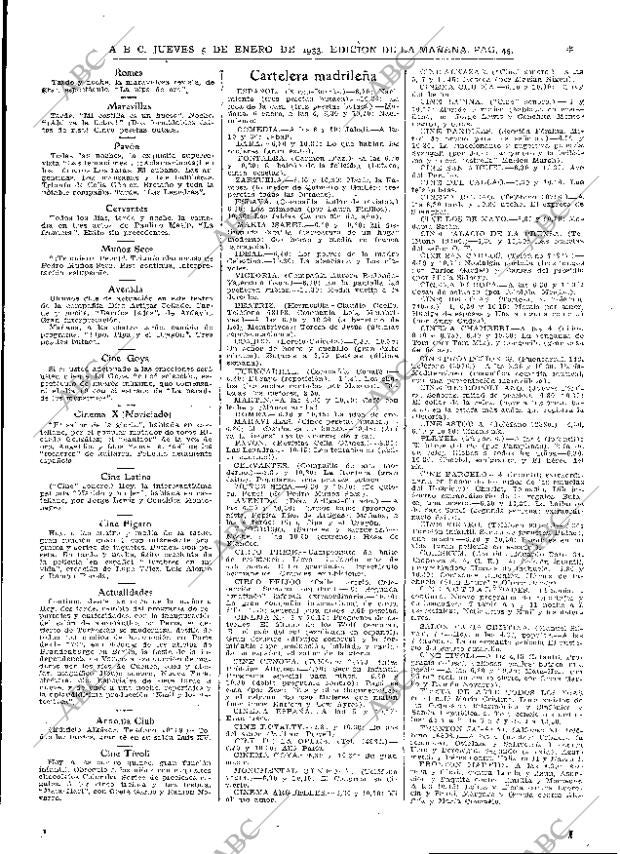ABC MADRID 05-01-1933 página 45