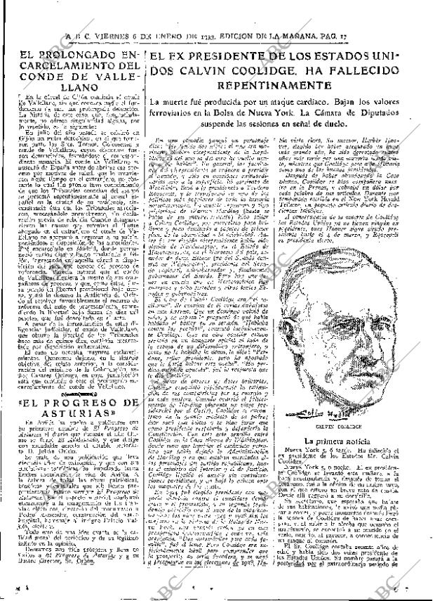 ABC MADRID 06-01-1933 página 17