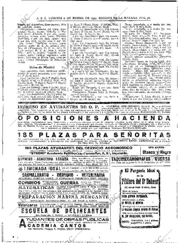 ABC MADRID 06-01-1933 página 36