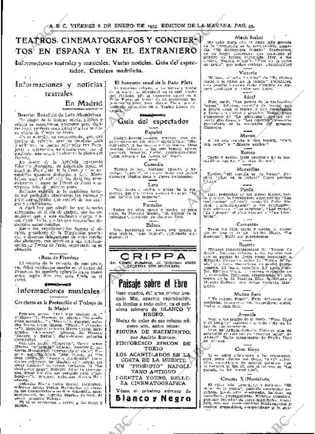 ABC MADRID 06-01-1933 página 39