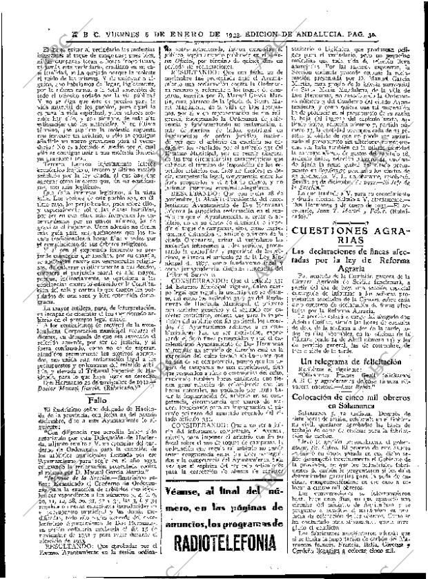 ABC SEVILLA 06-01-1933 página 30