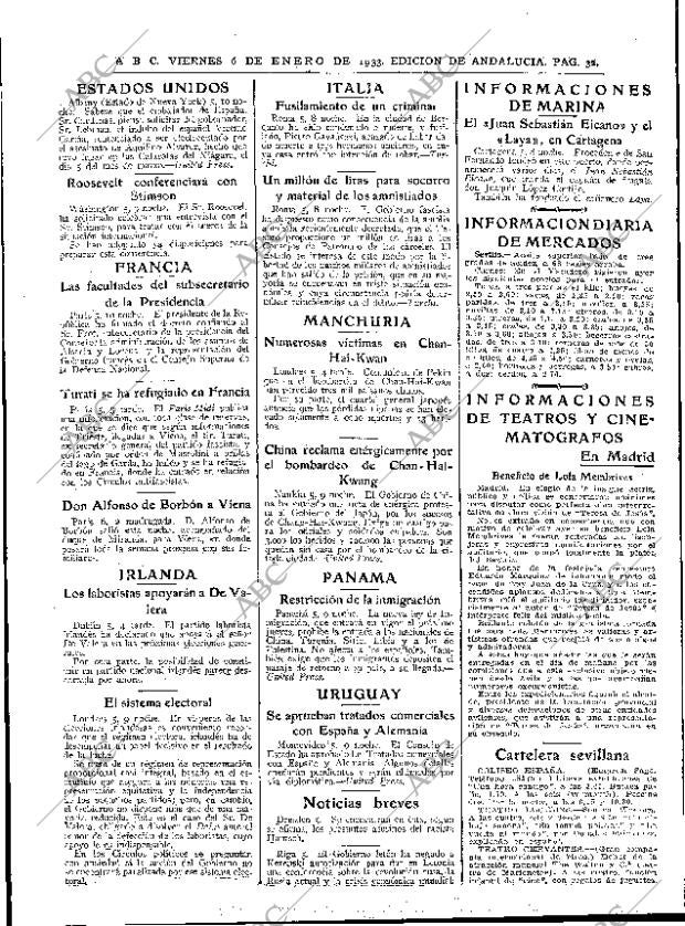 ABC SEVILLA 06-01-1933 página 32