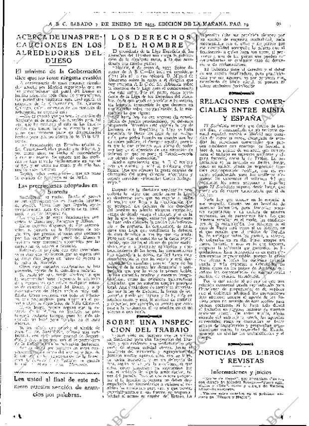 ABC MADRID 07-01-1933 página 19