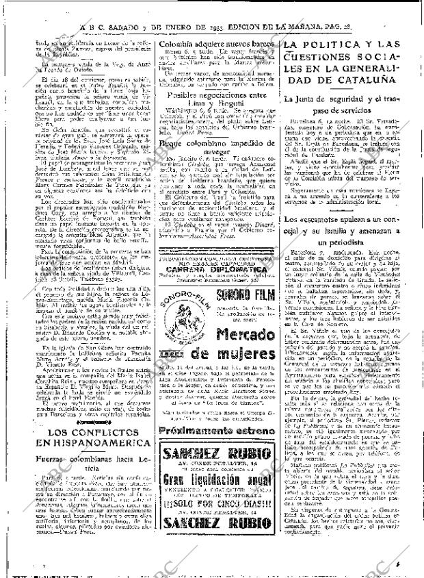 ABC MADRID 07-01-1933 página 28