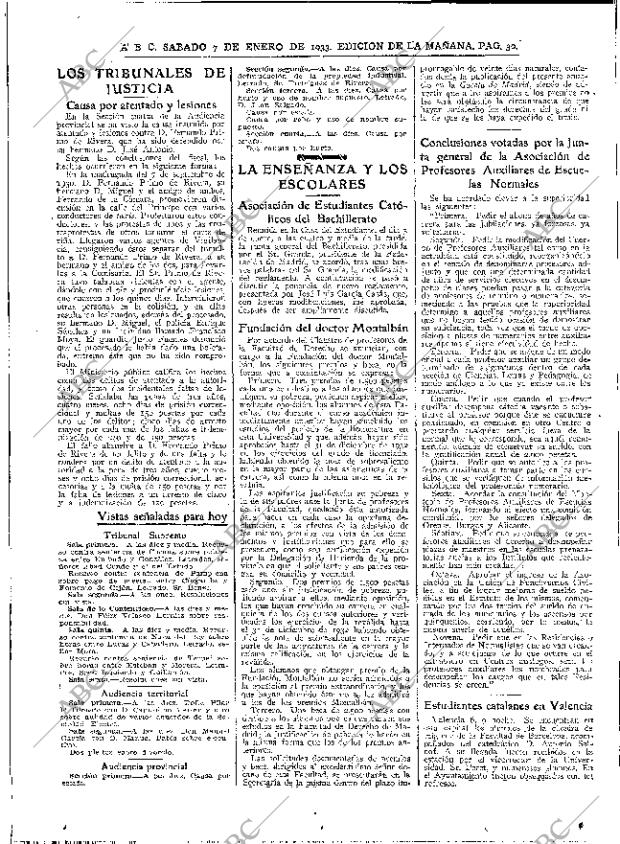 ABC MADRID 07-01-1933 página 30