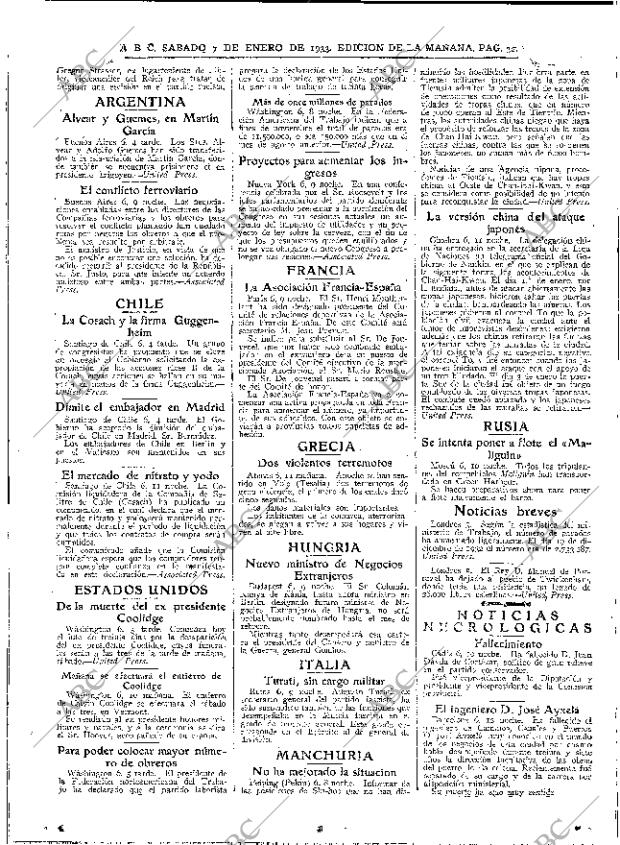 ABC MADRID 07-01-1933 página 32