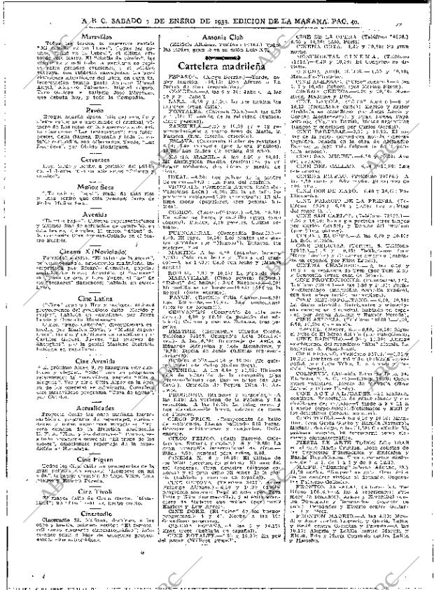 ABC MADRID 07-01-1933 página 40
