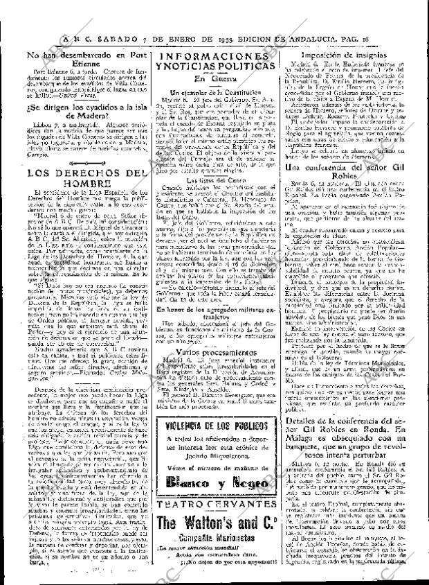 ABC SEVILLA 07-01-1933 página 16