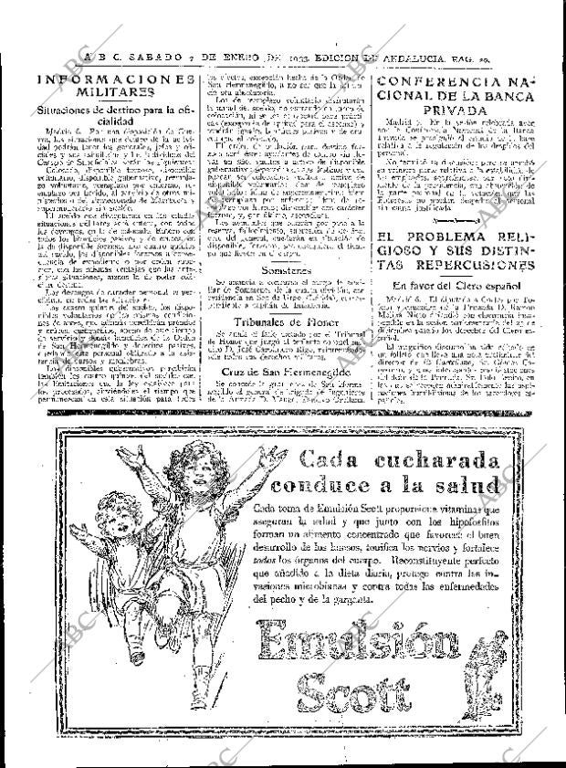 ABC SEVILLA 07-01-1933 página 20