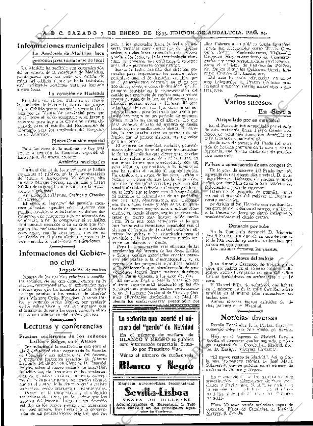 ABC SEVILLA 07-01-1933 página 24