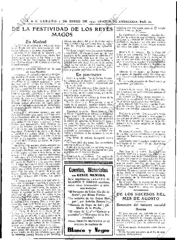 ABC SEVILLA 07-01-1933 página 26