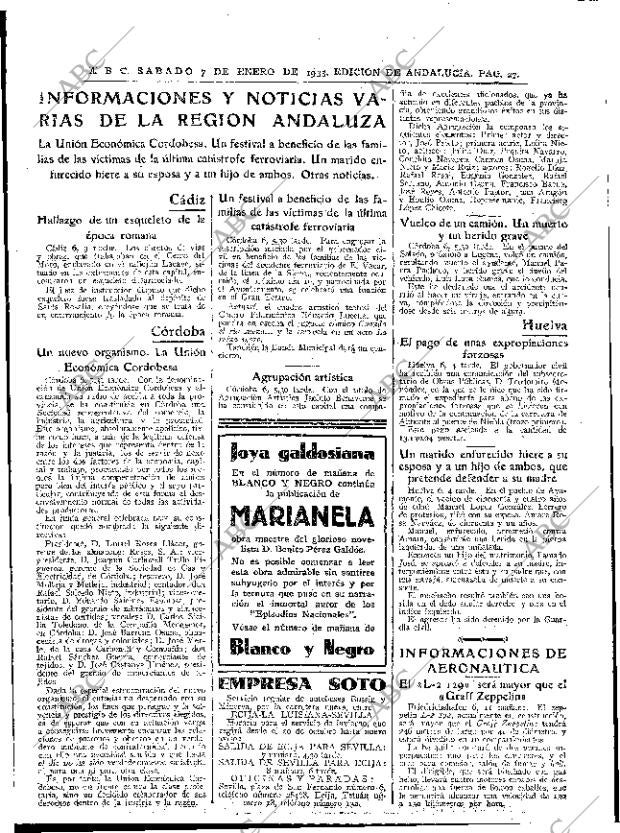 ABC SEVILLA 07-01-1933 página 27