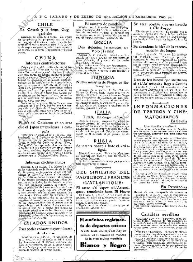 ABC SEVILLA 07-01-1933 página 30