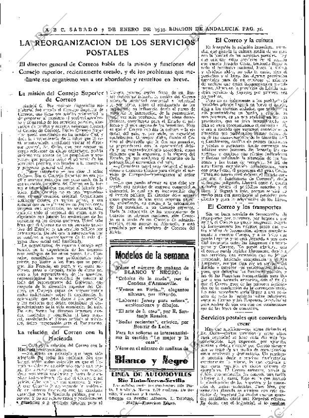 ABC SEVILLA 07-01-1933 página 31