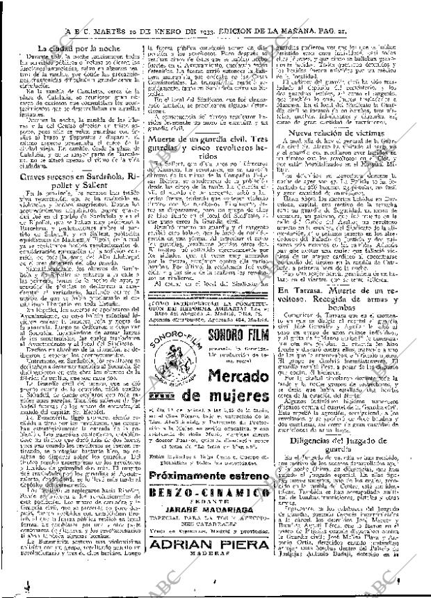 ABC MADRID 10-01-1933 página 21