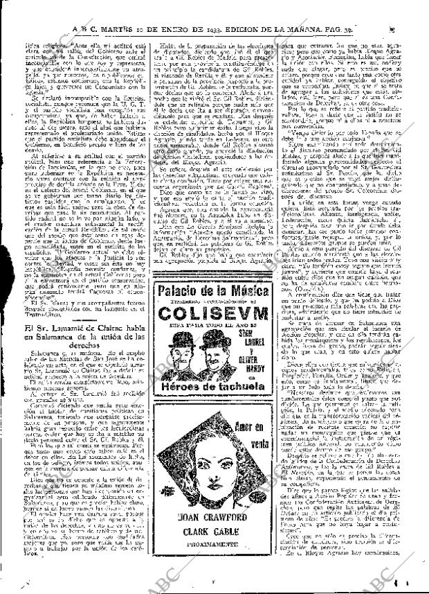 ABC MADRID 10-01-1933 página 39