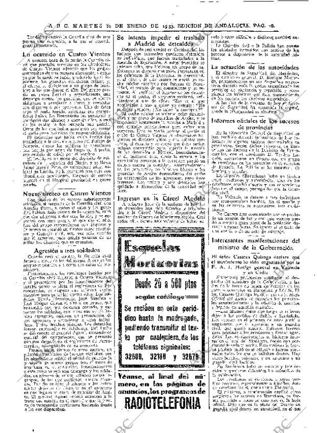 ABC SEVILLA 10-01-1933 página 16