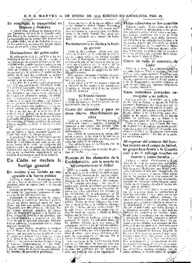 ABC SEVILLA 10-01-1933 página 27