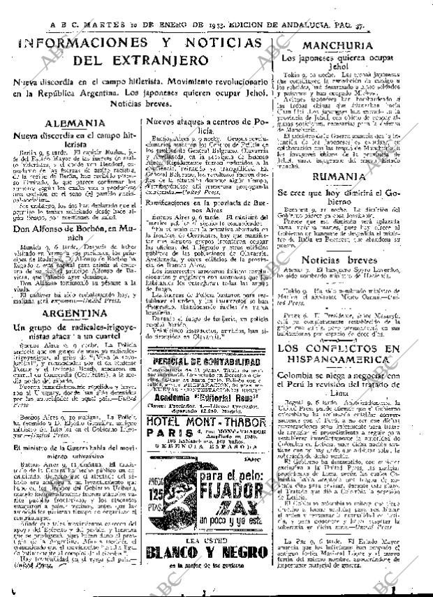 ABC SEVILLA 10-01-1933 página 37